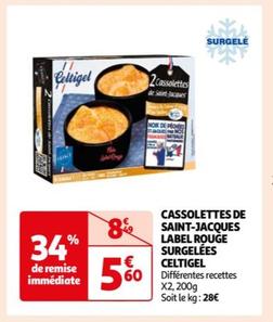 Celtigel - Cassolettes De Saint-jacques Label Rouge Surgelées