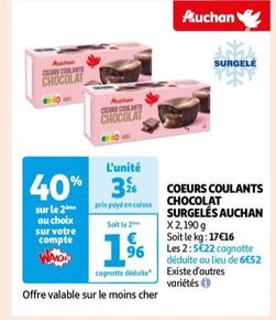 Auchan - Coeurs Coulants Chocolat