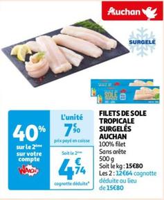 Auchan - Filets De Sole Tropicale Surgelés