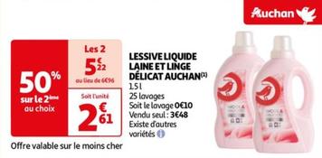 Auchan - Lessive Liquide Laine Et Linge Délicat