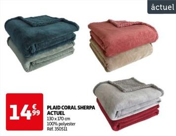 Actuel - Plaid Coral Sherpa