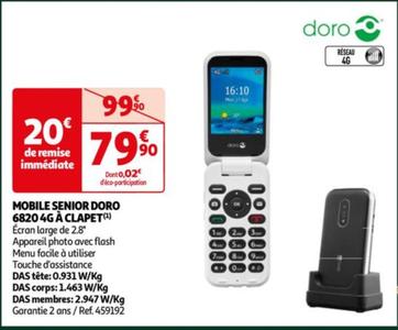 Doro - Mobile Senior 6820 4g À Clapet