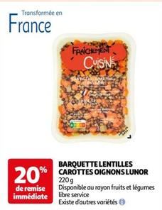 Fraichement Cuisine Barquette Lentilles Carottes Oignons Lunor