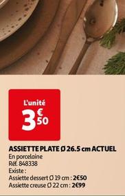 Actuel - Assiette Plate 26.5 Cm