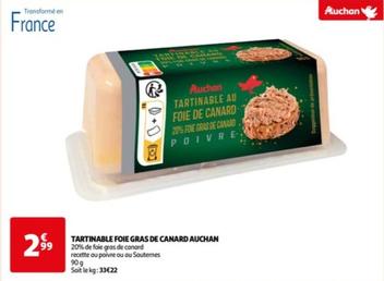 Auchan - Tartinable Foie Gras De Canard