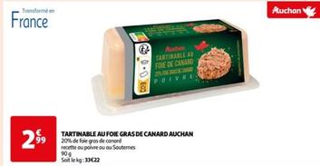 auchan - tartinable au foie gras de canard