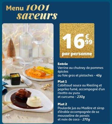 menu 1001 saveurs