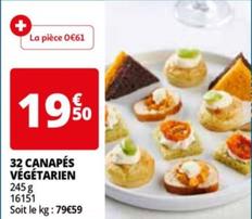 32 canapés végétarien