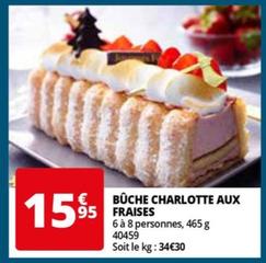 bûche charlotte aux fraises