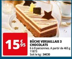 bûche versaillais 3 chocolats