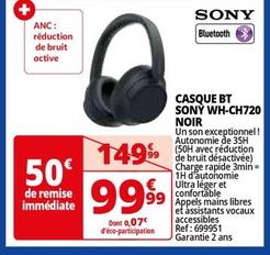 casque bt wh-ch720 noir