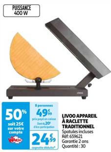 Livoo Appareil À Raclette Traditionnel