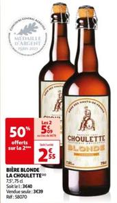 Bière Blonde La Choulette