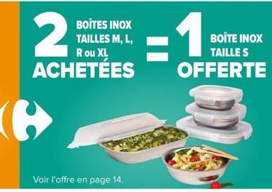 Boîtes Inox Tailles M, L, R Ou Xl , Boîte Inox Taille S