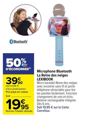 lexibook - microphone bluetooth la reine des neiges
