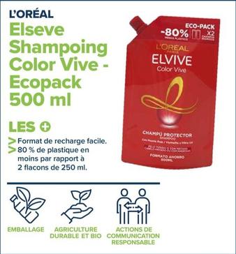 Elseve Shampoing Color Vive - Ecopack 500 Ml