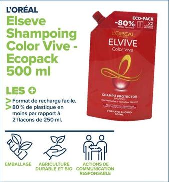elseve shampoing color vive - ecopack 500 ml