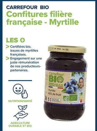 bio confitures filière française - myrtille