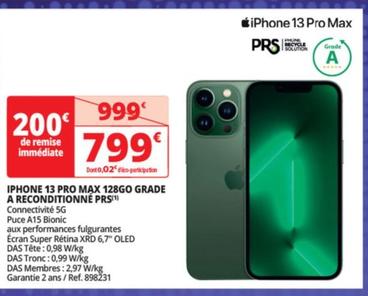 Iphone 13 Pro Max 128go Grade A Reconditionné Prs