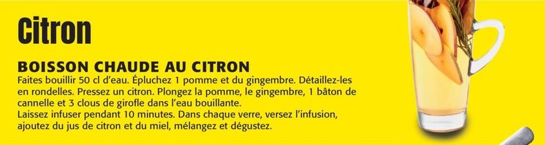 Boisson Chaude Au Citron