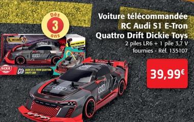 Voiture Télécommandée Rc Audi S1 E-tron Quattro Drift Dickie Toys