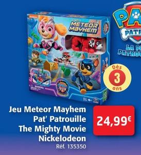 Meteor Mayhem - Jeu Pat Patrouille The Mighty Movie Nickelodeon
