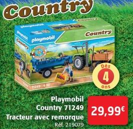 Country - Playmobil 71249 Tracteur Avec Remorque
