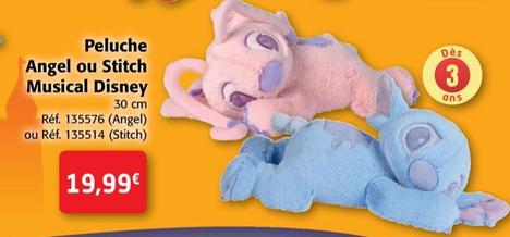 Peluche Angel Ou Stitch Musical