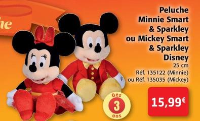 Peluche Minnie Smart & Sparkley Ou Mickey Smart & Soarjkey