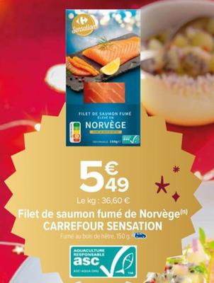 Filet De Saumon Fumé De Norvège Sensation