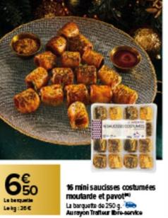 16 Mini Saucisses Costumées Moutarde Et Pavot