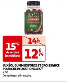 Luxeol - Gummies Force Et Croissance Pour Cheveux Et Ongles