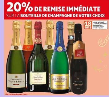 Sur La Bouteille De Champagne De Votre Choix