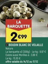 Boudin Blanc De Volaille