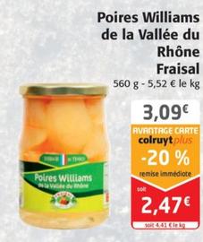 Fraisal - Poires Williams De La Vallee Du Rhone Fraisal