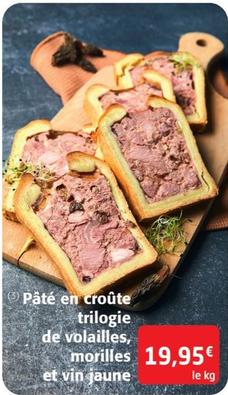 Pate En Croute Trilogie De Volailles, Morilles Et Vin Jaune