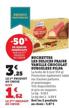 Buchettes Les Delices Fraise Vanille Chocolat Surgelees