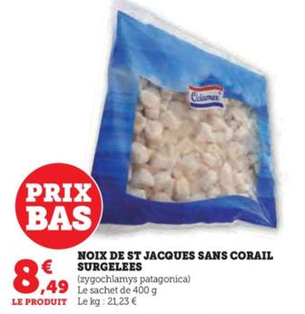 Noix De St Jacques Sans Corail Surgelees