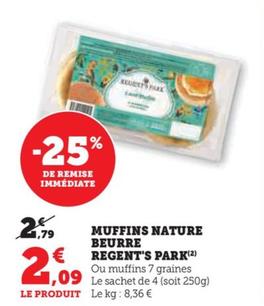 Regent's Park - Muffins Nature Beurre