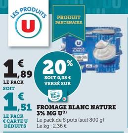 U - Fromage Blanc Nature 3% Mg