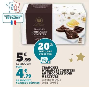 U Saveurs - Tranches D'oranges Confites Au Chocolat Noir