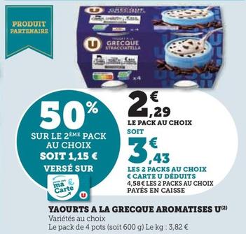 U - Yaourts A La Grecque Aromatises