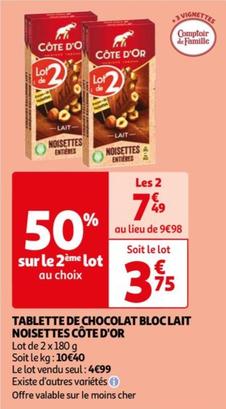 Tablette De Chocolat Bloc Lait Noisettes