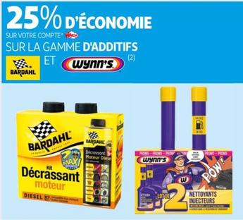 Sur La Gamme D'additifs Bardahl Et Wynn's