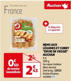 auchan - nems aux légumes et curry
