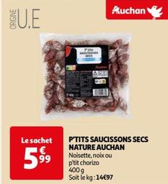 Auchan - P'tits Saucissons Secs Nature