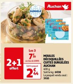 Auchan - Moules Decoquillees Cuites Surgelees