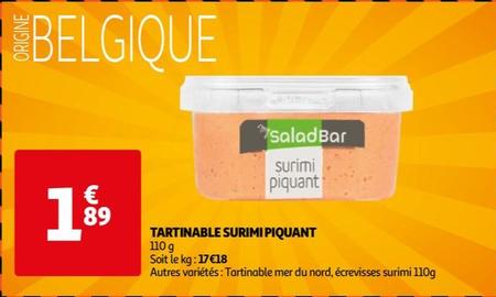 Tartinable Surimi Piquant