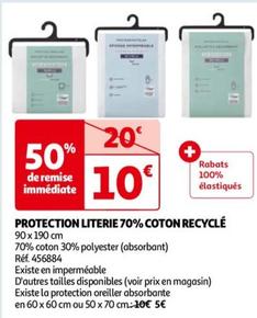 protection literie 70% coton recyclé