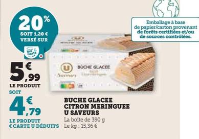 U Saveurs - Buche Glacee Citron Meringuee